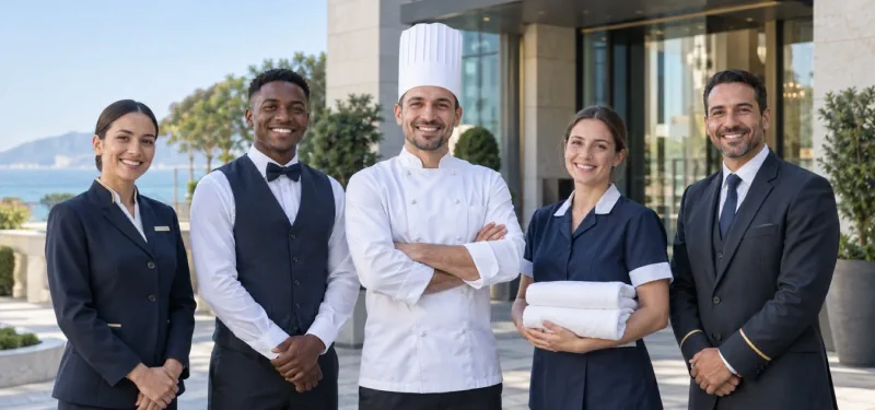 Professionals in the hospitality industry