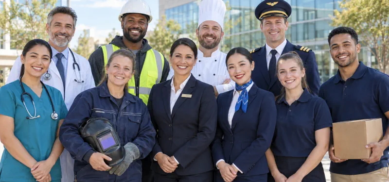 Professionals from several industries